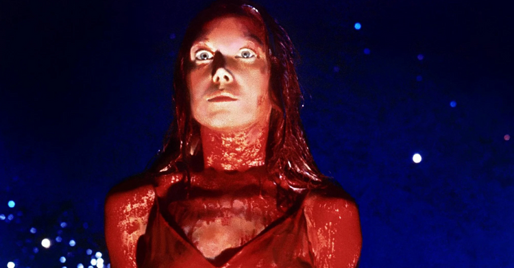 Sissy Spacek as Carrie, covered in blood.